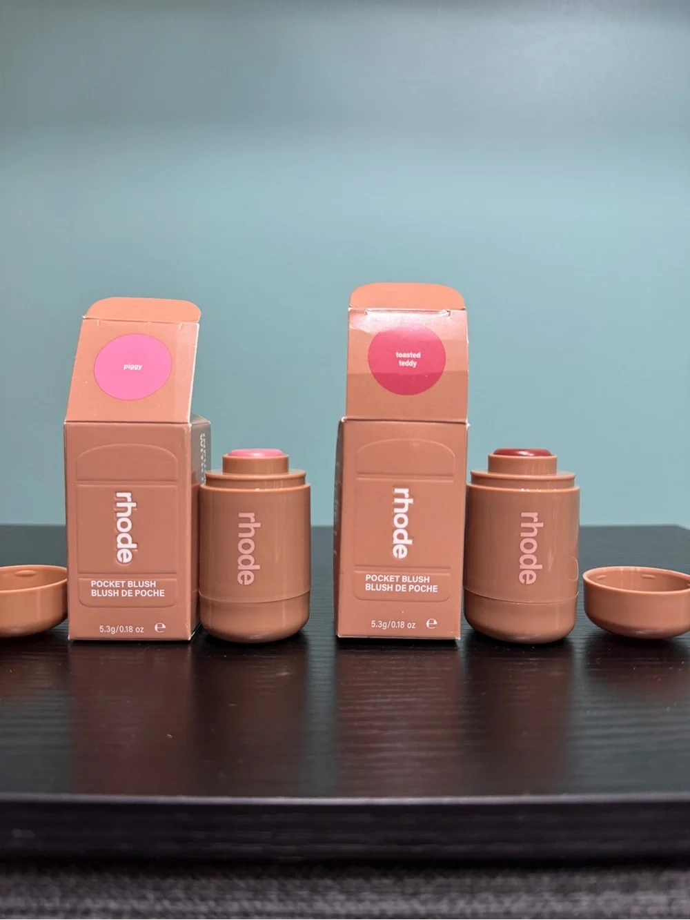 rhode Pocket Blush Stick - Piggy and Toasted Teddy